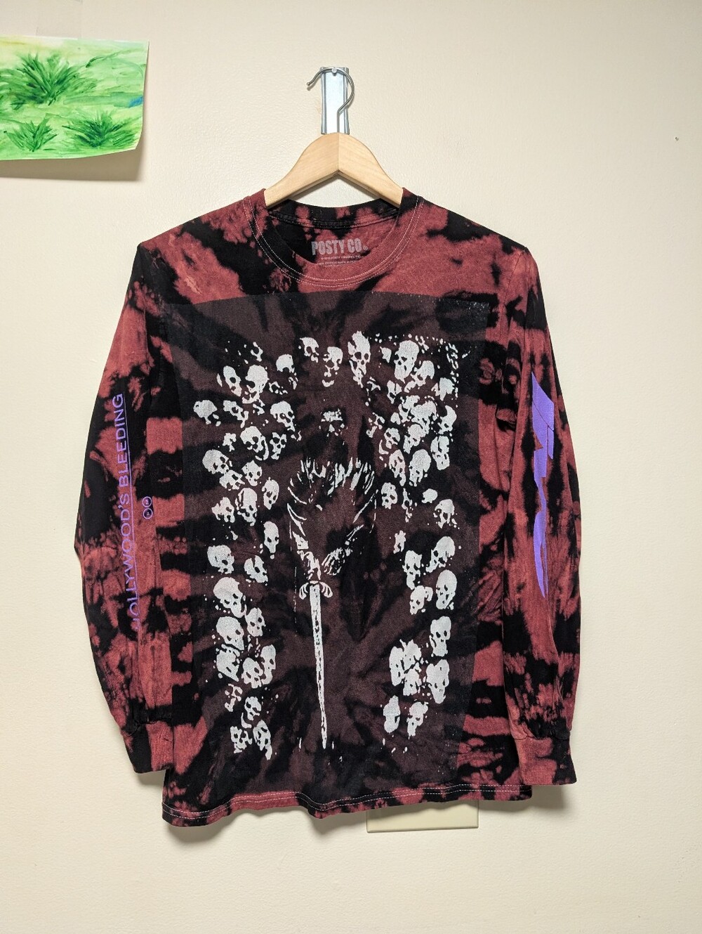 Post Malone S 2019 Runaway Tour Tie Dye Long Sleeve Graphic Concert Shirt